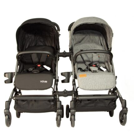 Youbi German Detachable Twin Stroller with New Born Attachment